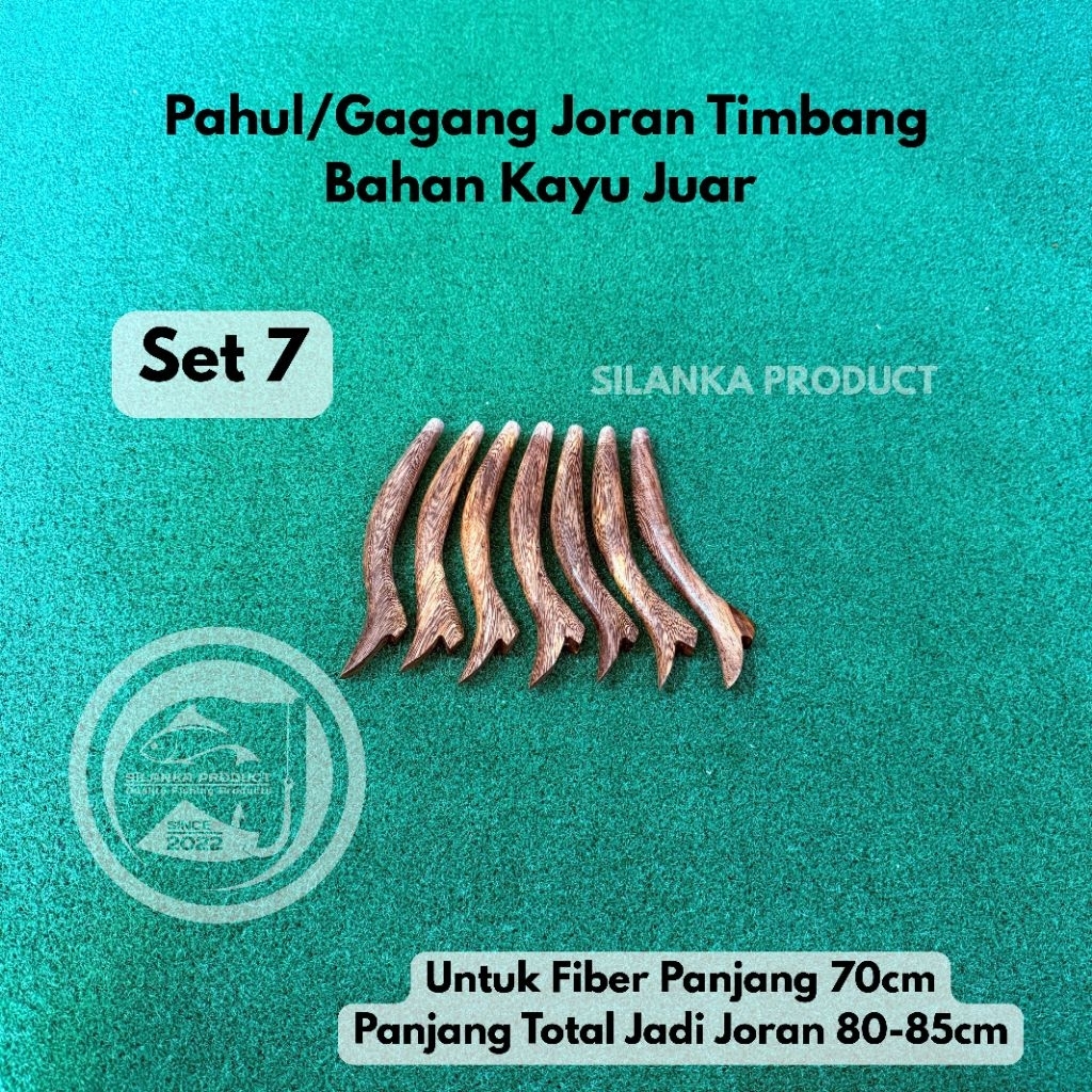 Pahul/gagang joran motif sepatu bahan kayu JUAR pilihan PREMIUM Untuk Fiber 70cm/Pahul joran timbang