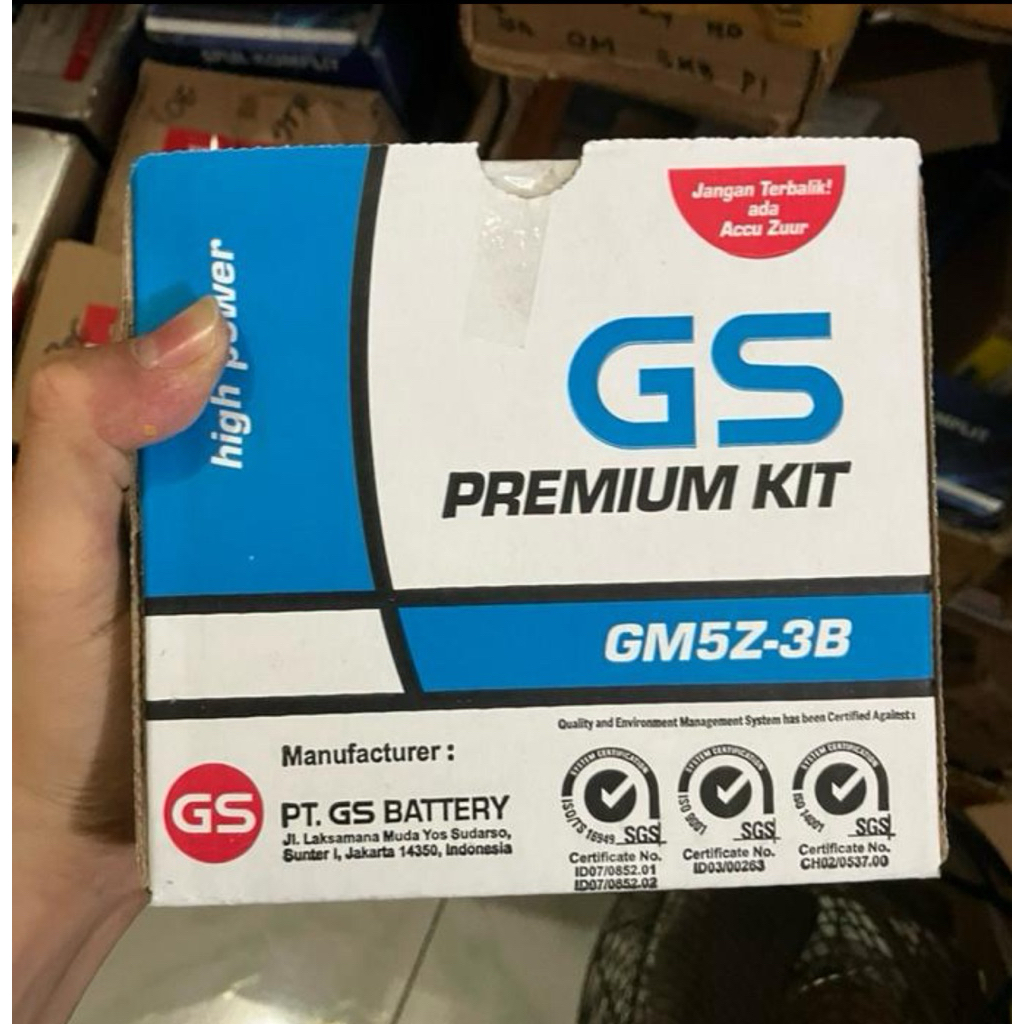 GS ASTRA ORIGINAL Aki basah GM5Z-3B grand / Supra / Jupiter / Vega / Mio