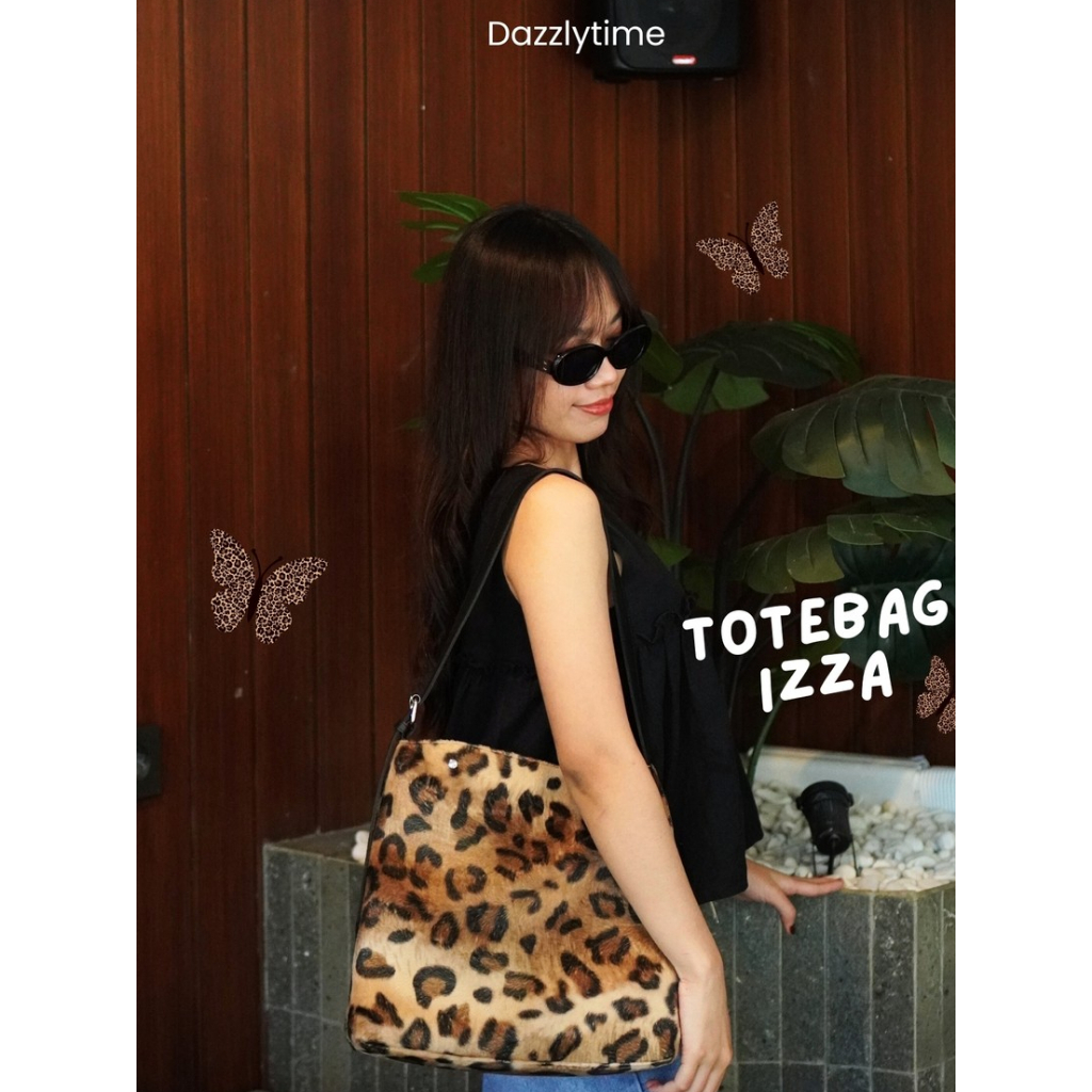 Totebag Izza - Dazzlytime - Tas wanita - Fashion - Tas Leopard