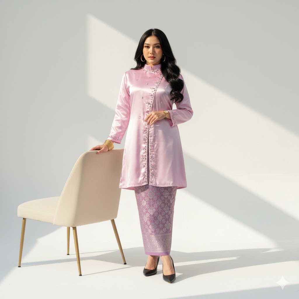 Set Kebaya Lily Rok Songket  Kebaya Kurung Melayu  Kebaya Modern  Rok Songket