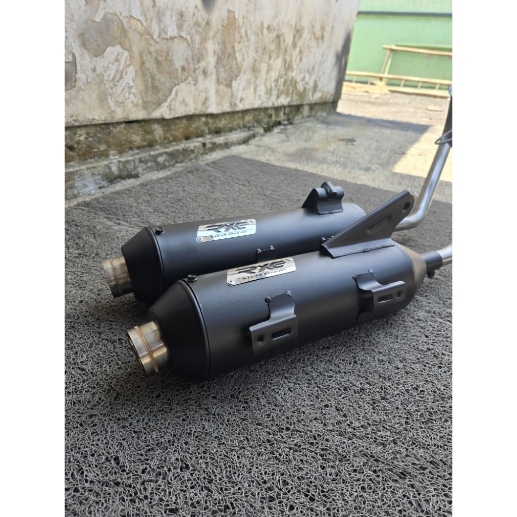 knalpot RXE racing moncong SH1JIRO sarteng sarfull FULLSISTEM suara bas adem gerung nyaman buat hari
