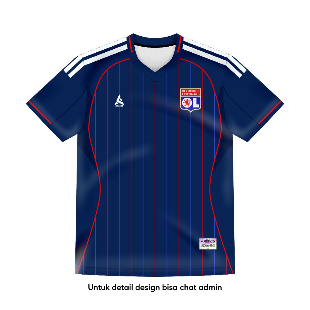 ATHLETIC SPORTWEAR - Jersey Bola Fantasy Lyon Away 2025-2026 Fullprinting Casual - Atasan