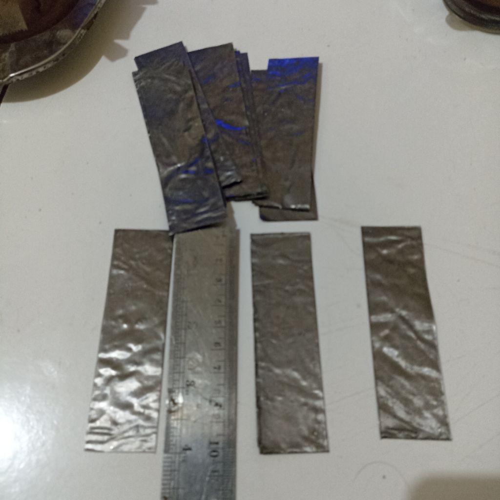 timah pancing/timah daun, timah sobek