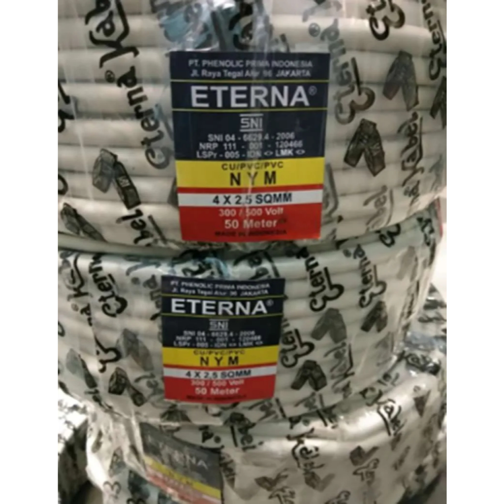 KABEL NYM 4X2,5MM ETERNA (KAWAT) SNI