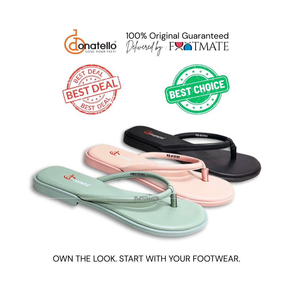 FOOTMATE - PD612101 - Sandal Wanita | Sandal Flat | Sandal Jepit Wanita | DONATELLO