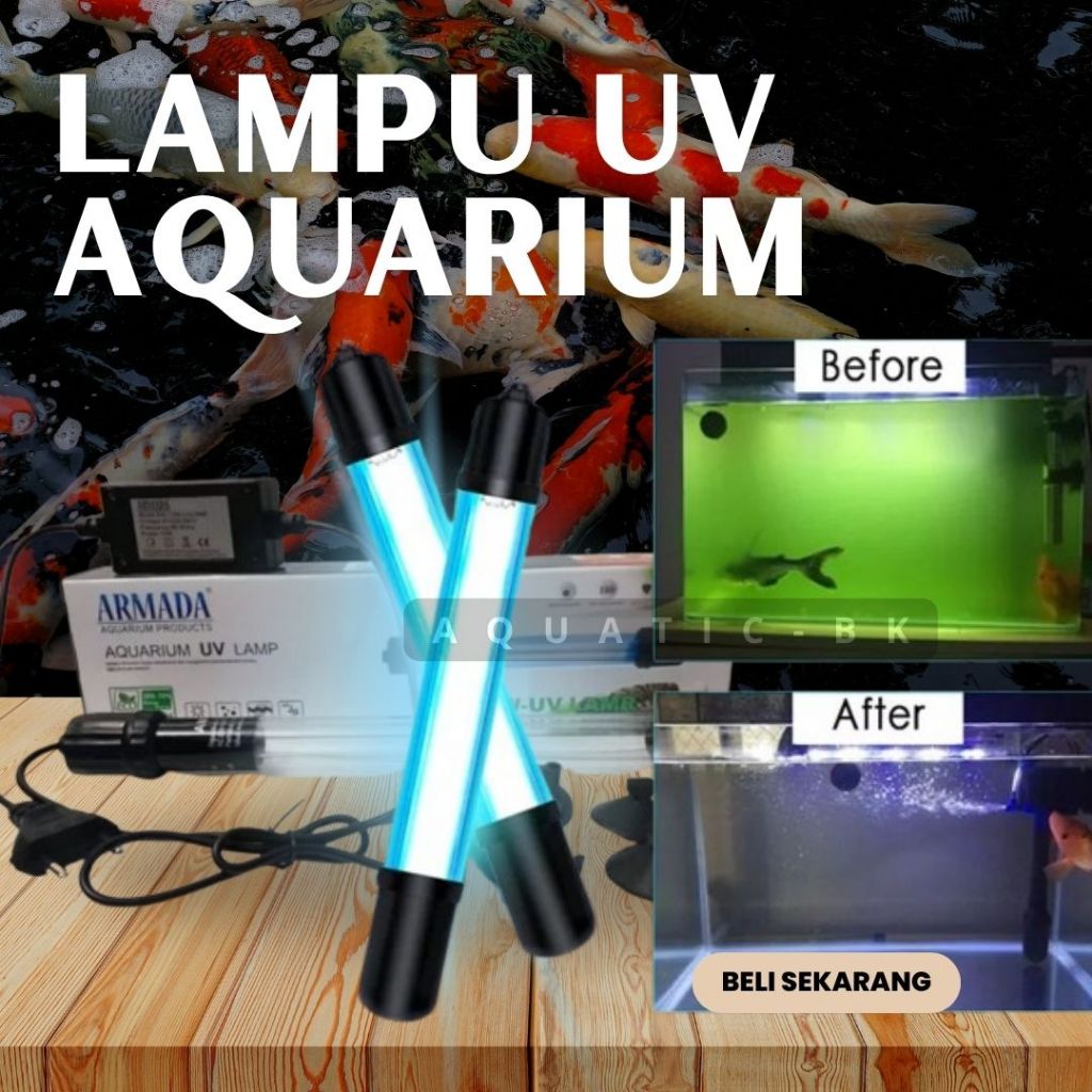 LAMPU UV ULTRAVIOLET AQUARIUM 5 - 20 WATT STERILISASI AQUARIUM