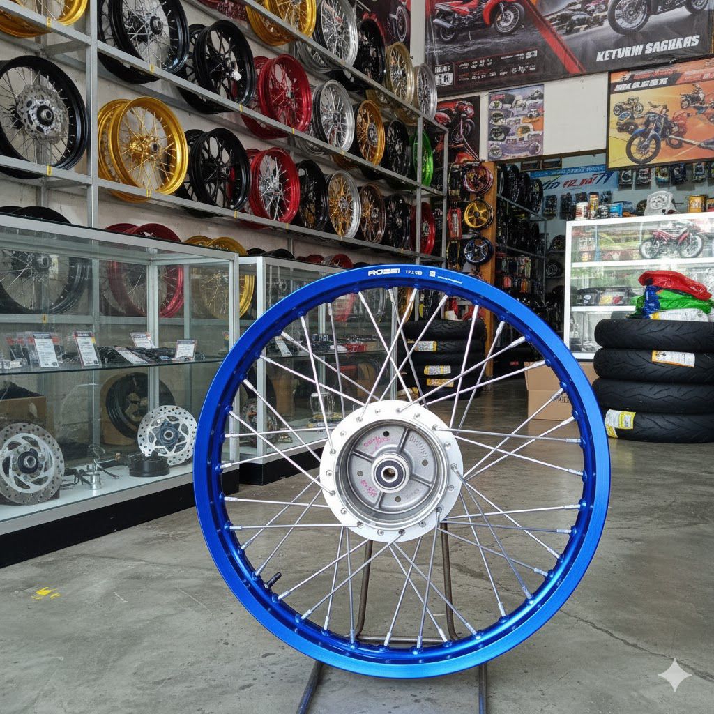 Velg Rossi Set Tromol Belakang Honda Grand Supra Fit Legenda 17x160 Jari Jari TDR Laker 6301