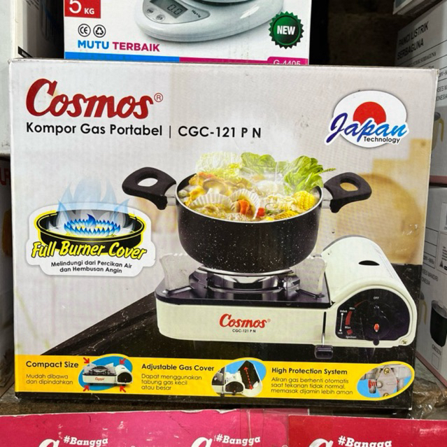COSMOS KOMPOR GAS PORTABLE CGC-121 PN - KOMPOR PORTABLE COSMOS GARANSI RESMI - KOMPOR PORTABLE MURAH
