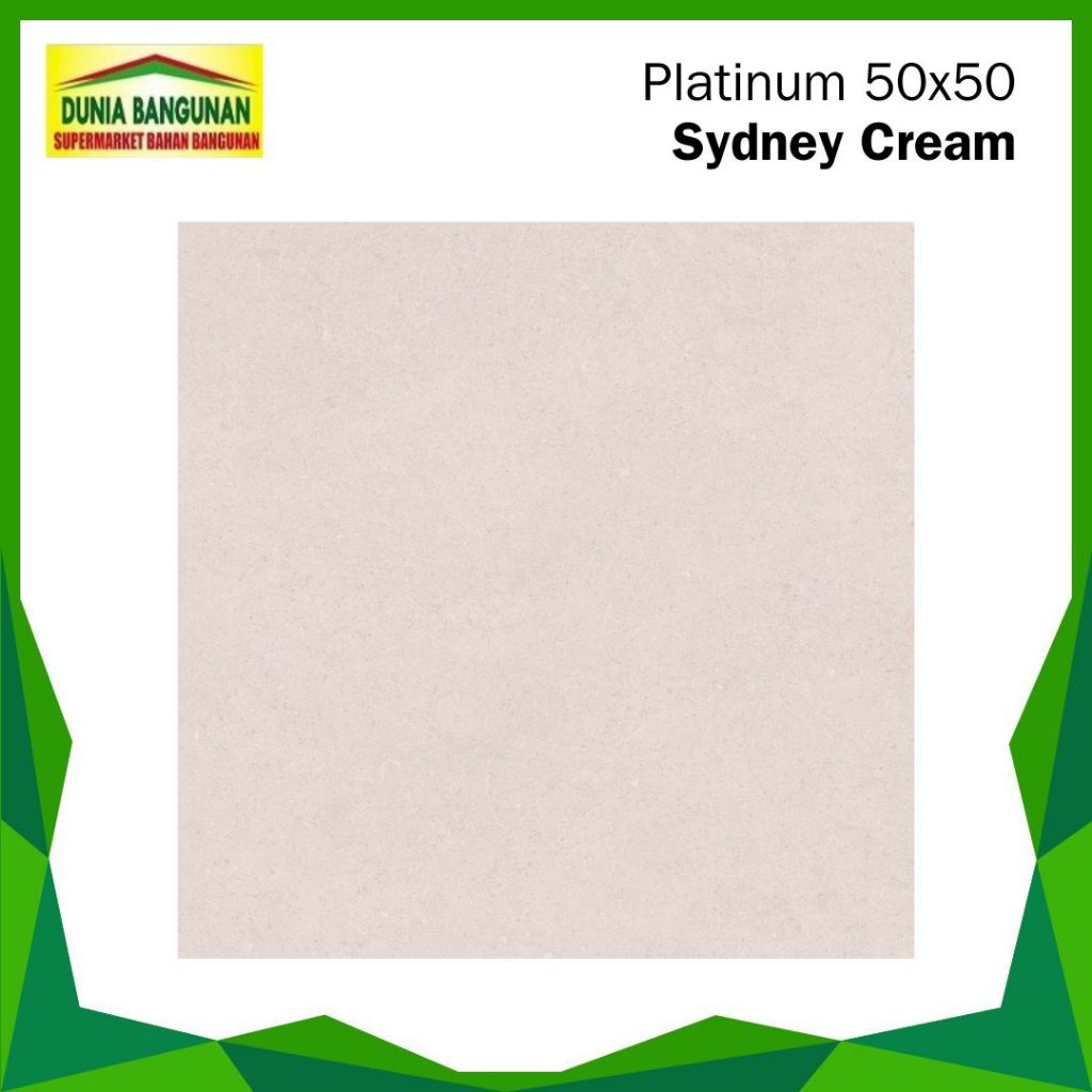 Keramik 50X50 Platinum Sydney Cream Keramik Lantai Marble Cream Glossy