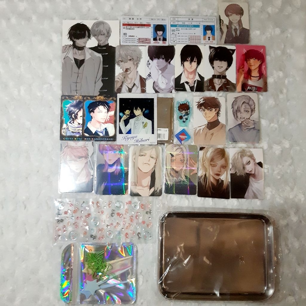 Decluttering animerch sticker acrylic standee daiya no ace nagumo sakamoto days Katekyo Hitman Rebor