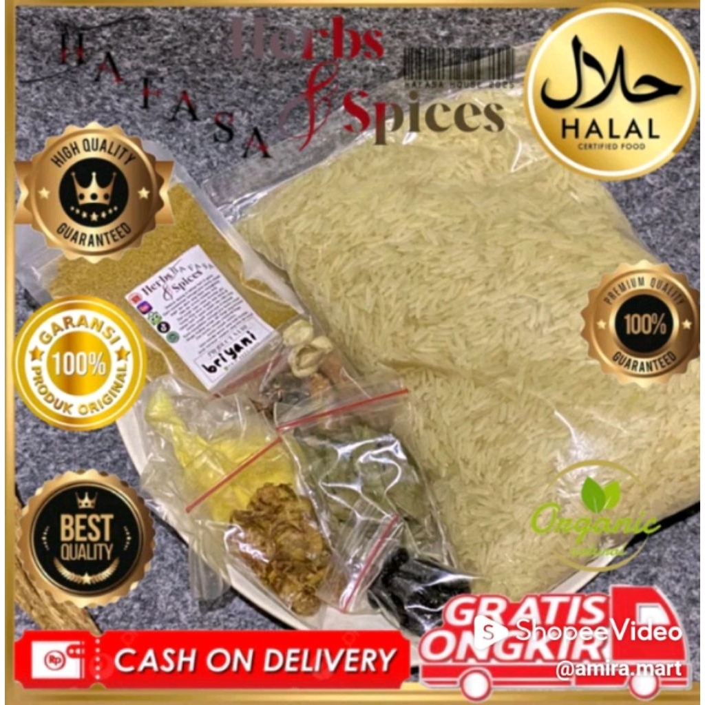 BERAS BRIYANI INDIA ARAB + BUMBU REMPAH KEBULI KOMPLIT