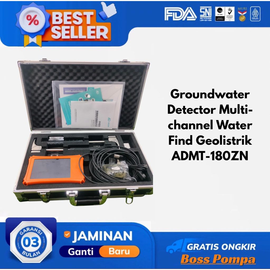 Groundwater Detector Multi-channel Water Find Geolistrik ADMT-180ZN