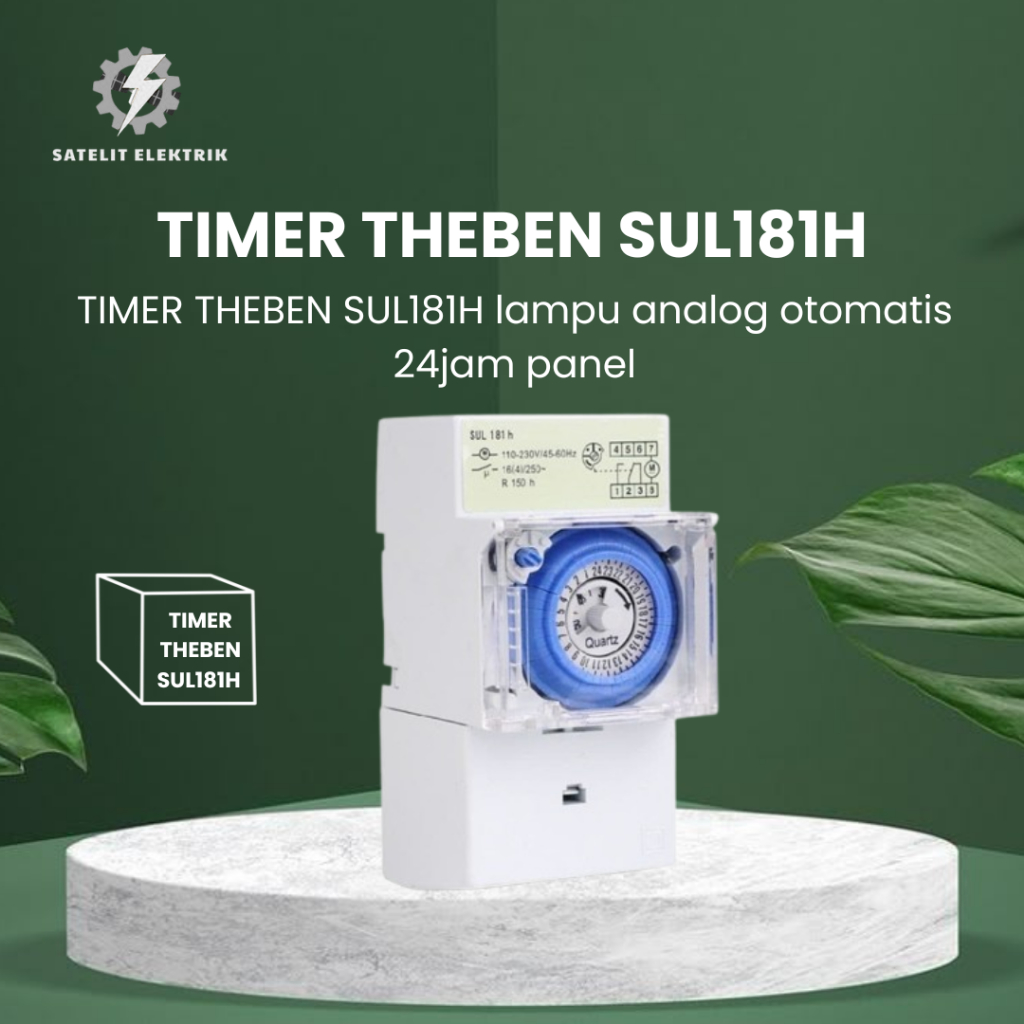 TIMER THEBEN SUL181H LAMPU ANALOG OTOMATIS 24JAM PANEL TIMER THEBEN SUL181H