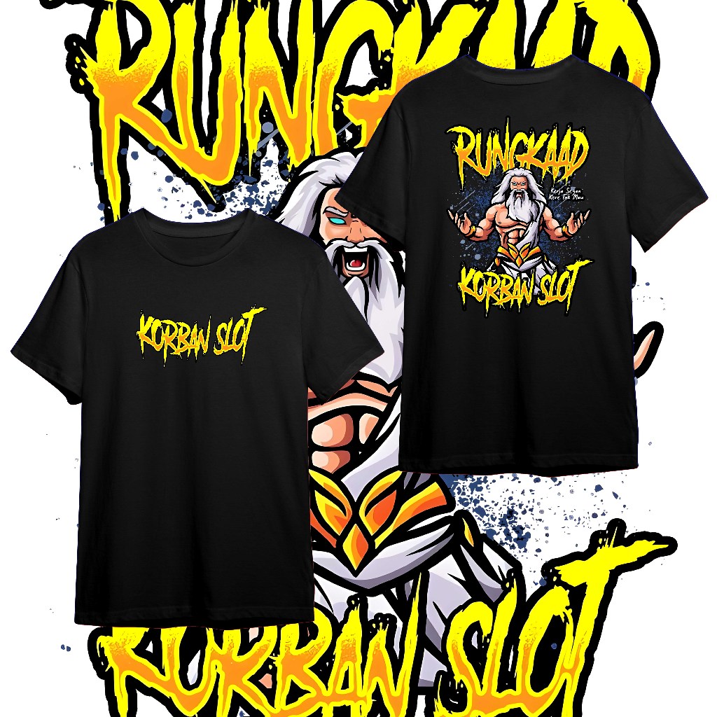 Kaos RUNGKAD Korban Slot Baju Rungkad Kaos Distro Unisex Kaos Pria Kaos Wanit