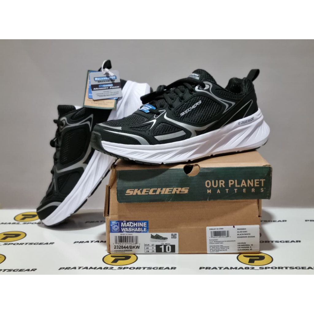 SIZE 43 ( 28 CM ) - ORIGINAL ASLI SKECHERS RELAXED FIT EDGERIDE EXODIS SEPATU PRIA SPORT SNEAKER CAS