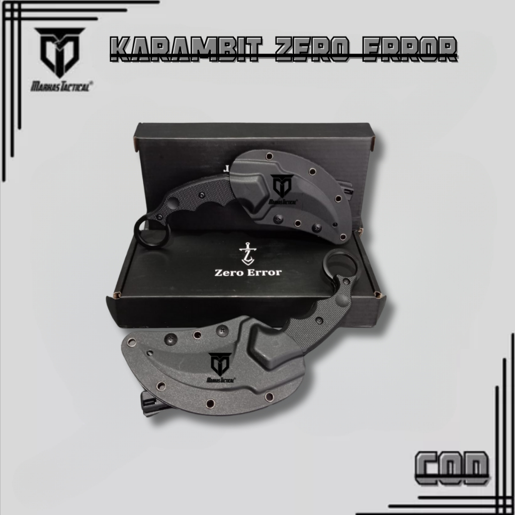 Zerro Error Cerambit Kydex Karambit Survival Kit Hitam