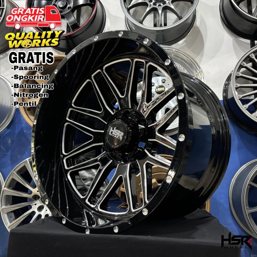 Velg Ring 20 Mobil Hilux DC R20 Tapak Lebar 12 Velg Racing HSR Wheel FG Bueno