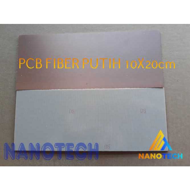 PCB FIBER PUTIH 10X20cm Board Tembaga Polos SINGLE SIDE T 1.6mm Papan Komponen 10cm 20cm 10x20