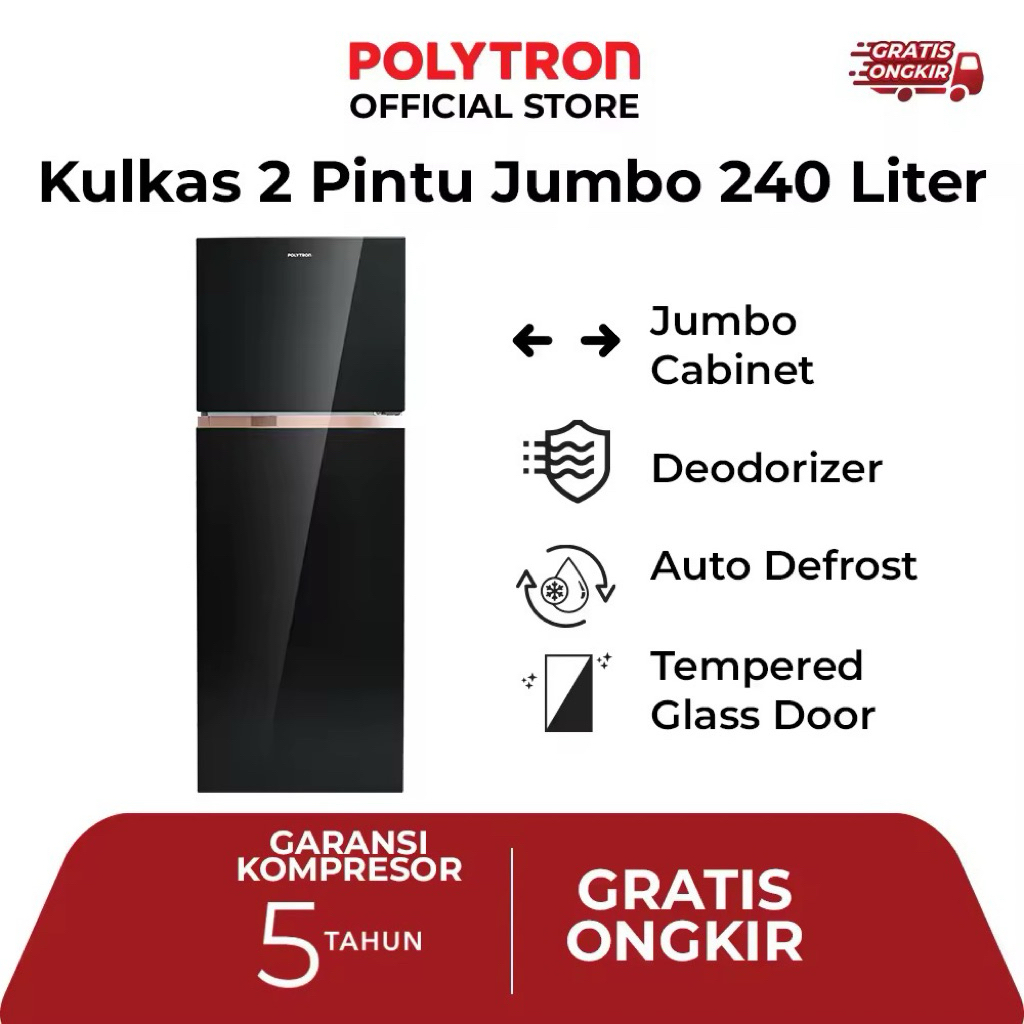 KULKAS POLYTRON 2 PINTU BELLEZA JUMBO PRW 25MN KULKAS POLYTRON 2PINTU PRW25MN