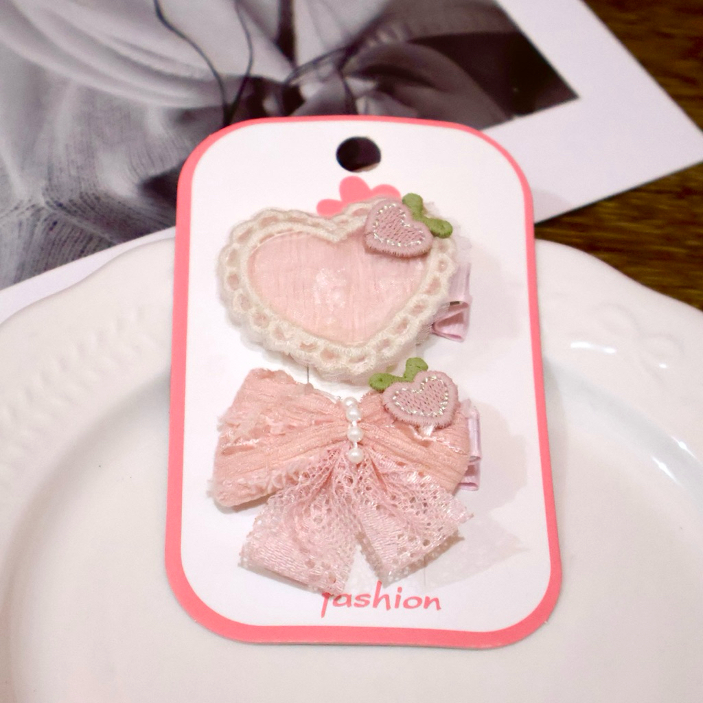 Jepit Rambut Bayi Premium Lapis Kain Korea / Aksesoris Rambut Bayi Korea/ Jepit Tempel Bayi