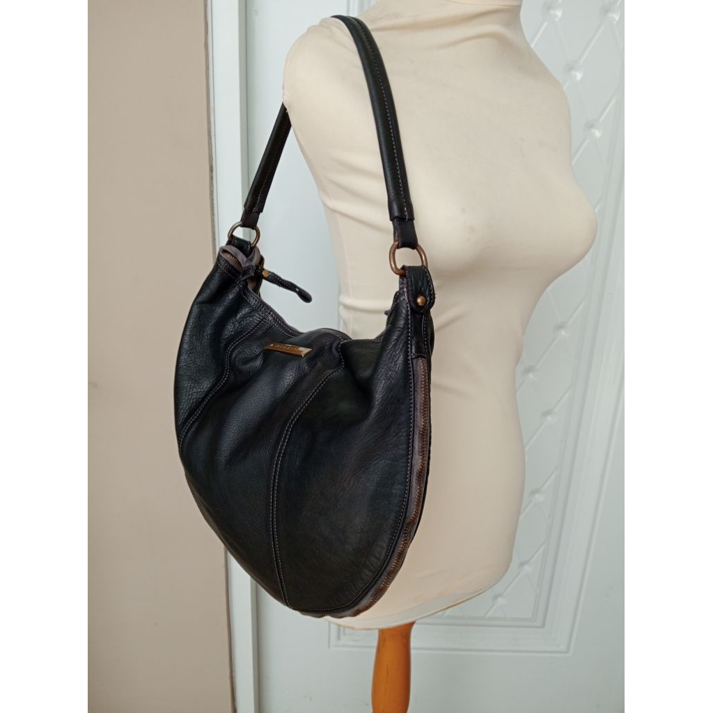 MONATTI Tas Hobo shoulder bag kulit asli Made in Italy