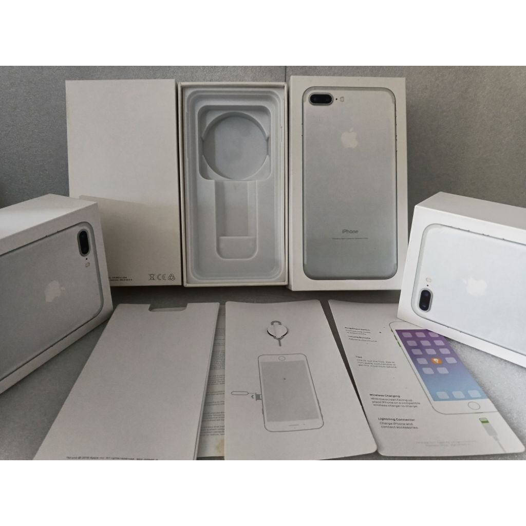 Boks Kardus Dus Hp iPhone 7 | 8/ plus Original Warna Grey Green