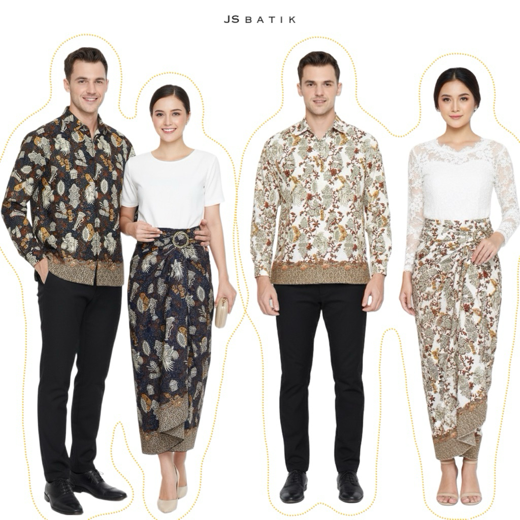 JSBATIK (2 Warna) Setelan Couple Batik Kain Lilit Wanita Papua Cendrawasih