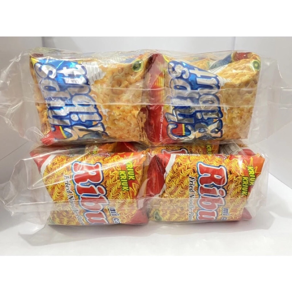 Snack Jadul Snack Chips Ribut 1 bal isi 20bks/chips ribut/ciki jadoel mie cap ribut mie kriuk