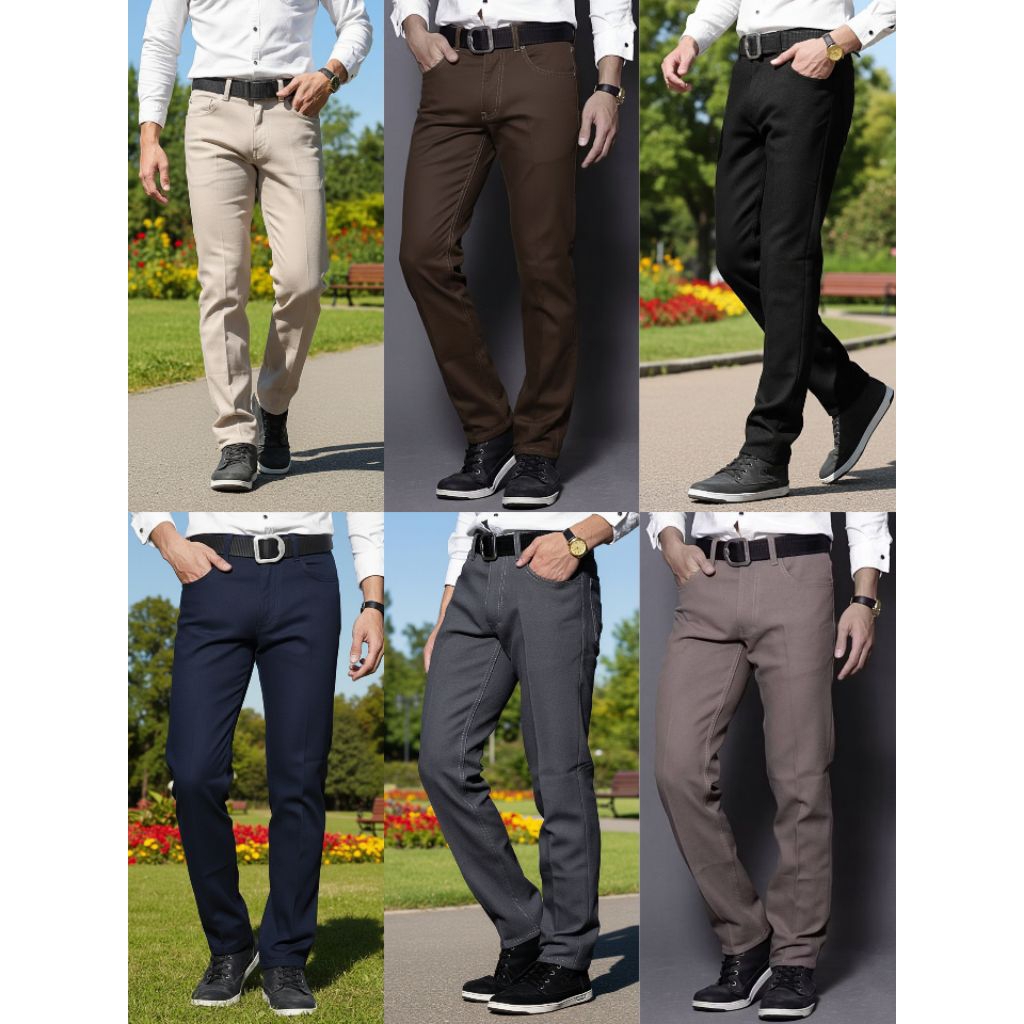 Model celana Jeans Lea Gabardine permanent press pants