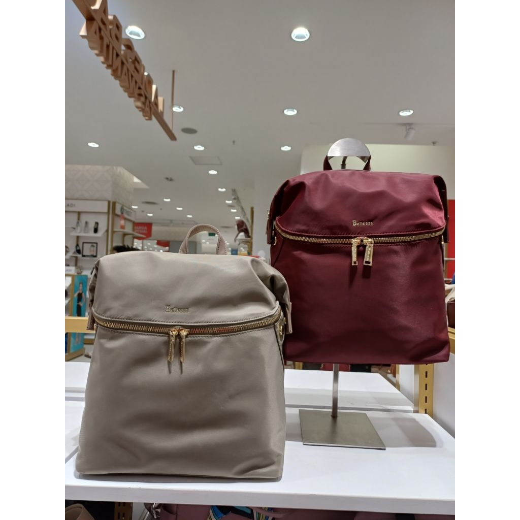 Tas Ransel Wanita BELLEZZA Yz2332212 Original Depstore Mall Ori Tas Backpack Parasut Nilon Wanita