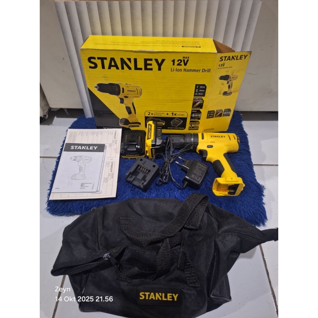 Mesin Bor Hammer drill/Bor tembok 12v Stanley SCH121S2