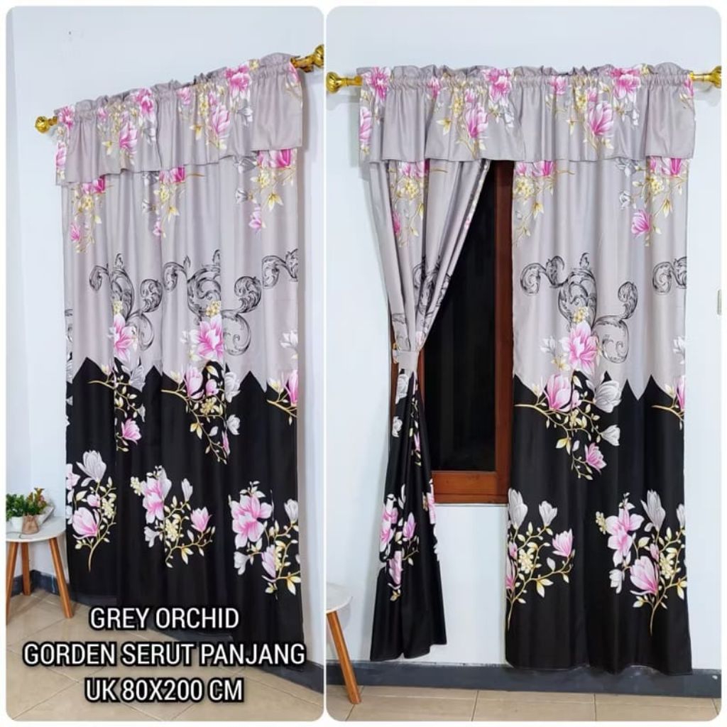 Gorden serut poni belah Tengah gorden pintu & jendela