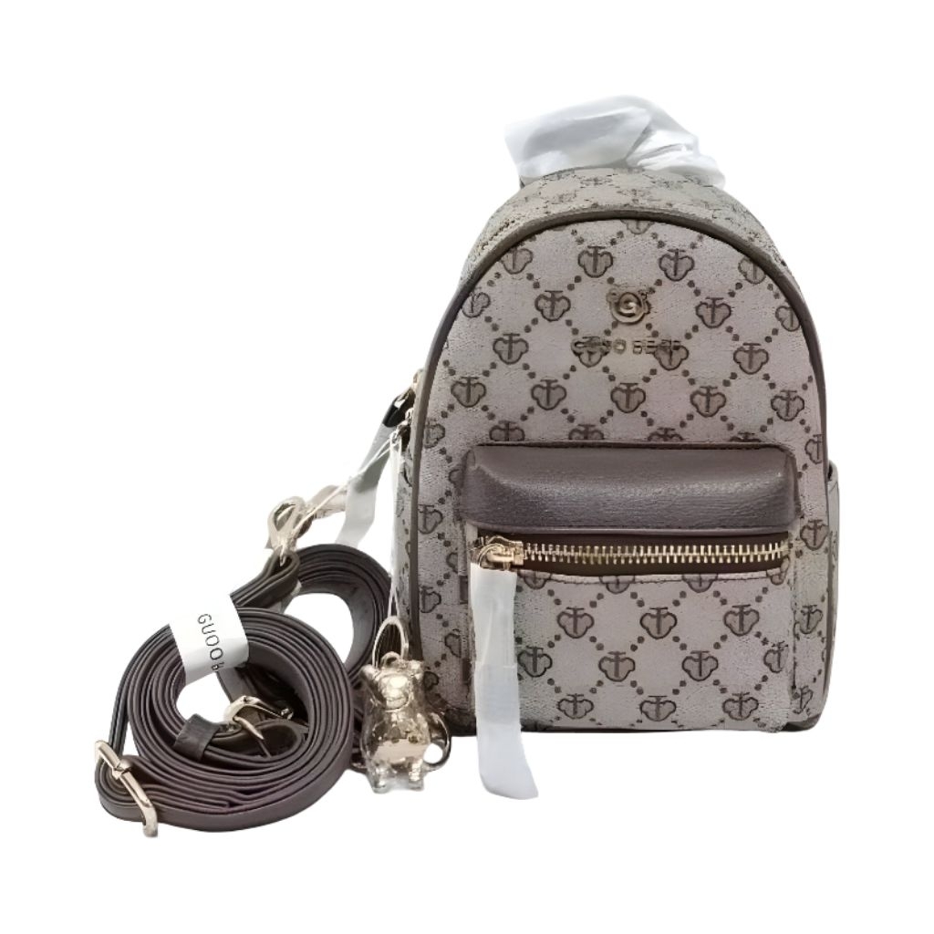 Tas Ttwn Guoo Bear Bangkok Original Gu1139 Small Brown Coklat Ransel Rancel Backpack Punggung Sekola
