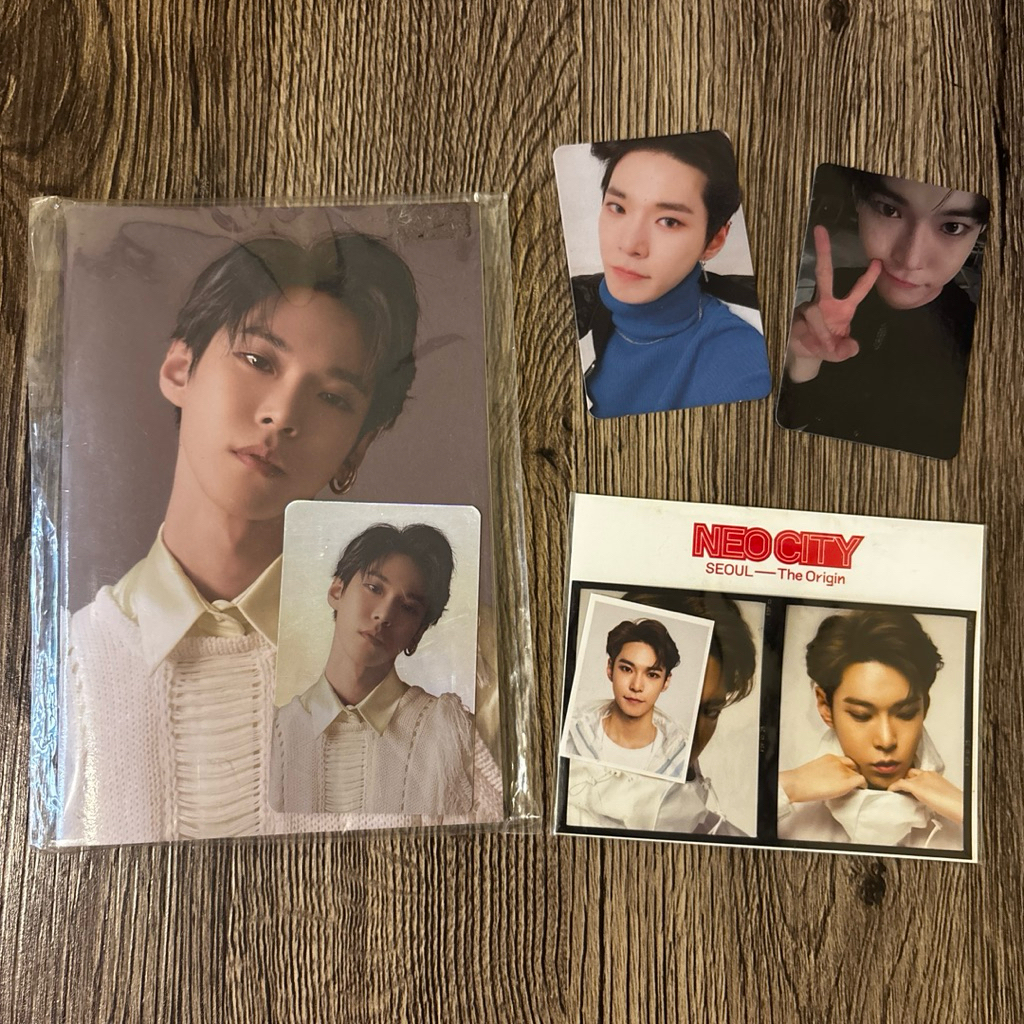 Doyoung set (NCT 2018 and Regular Photocard, Neo City 2019 Film & Photo set, Reg-Irreg Mini Note & H