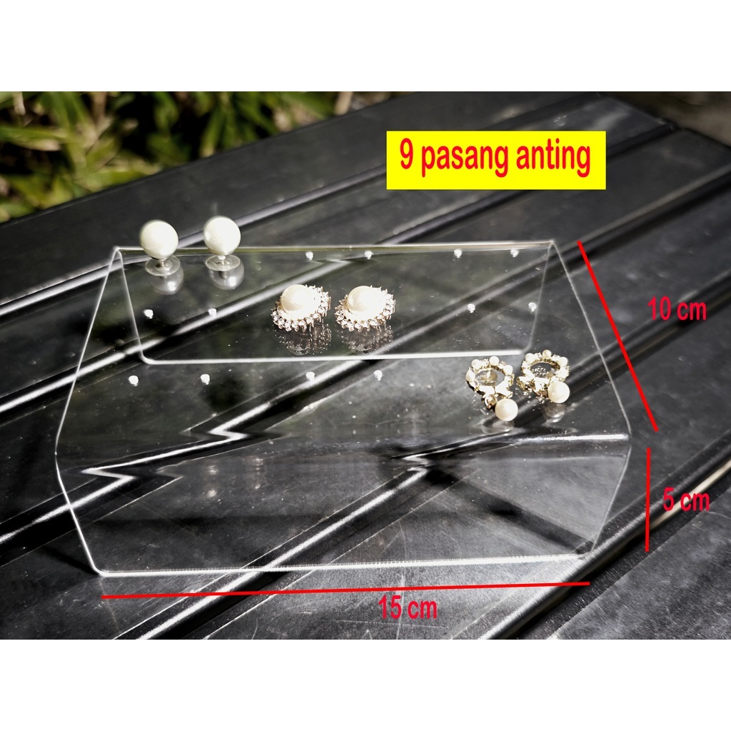 Display Anting Rak Akrilik untuk 9 display