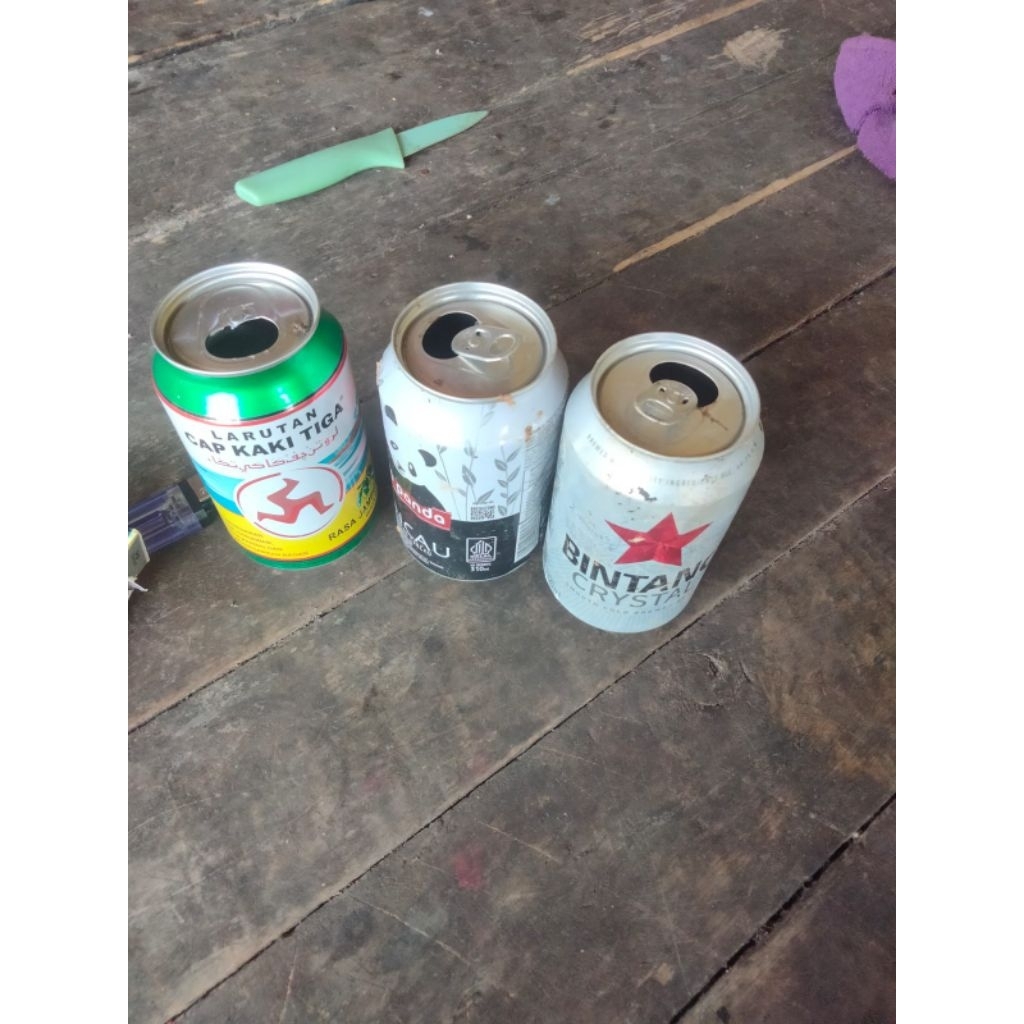 kaleng bekas minuman untuk kerajinan