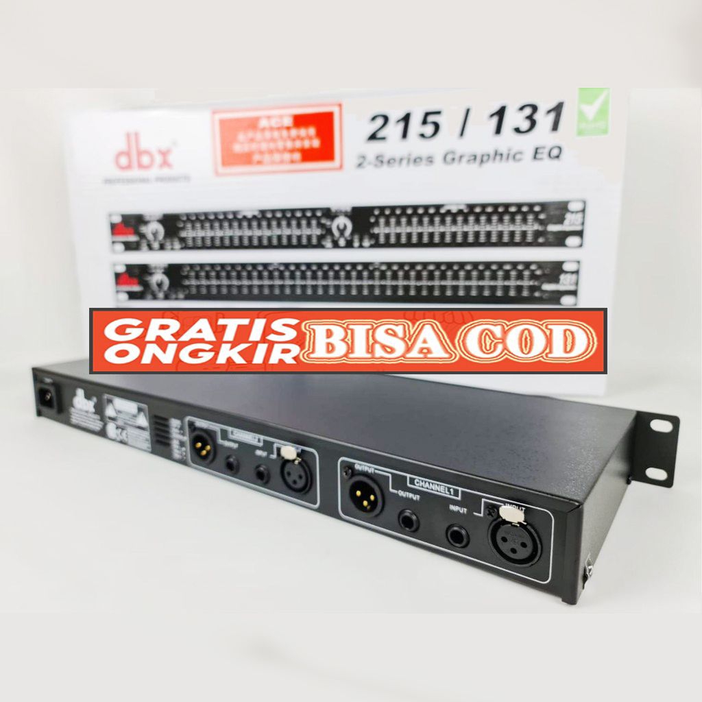 equalizer Eq DBX 215/131 USA bagus soket full tembaga