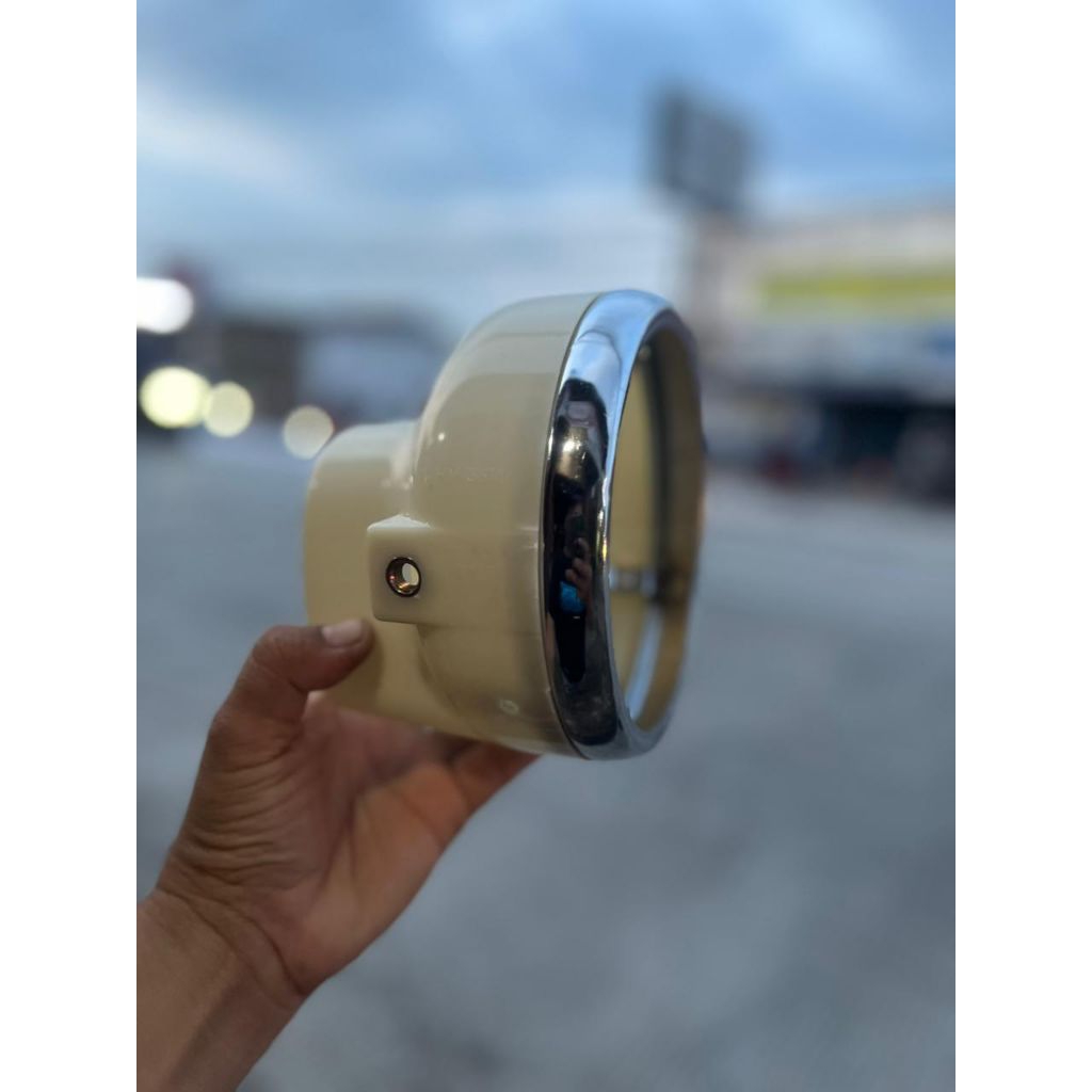 BATOK LAMPU DEPAN GL100 GL125 79 STYLE BATOK LAMPU DEPAN HONDA GL100 BULAT 1979 BAHAN GADING TEBAL
