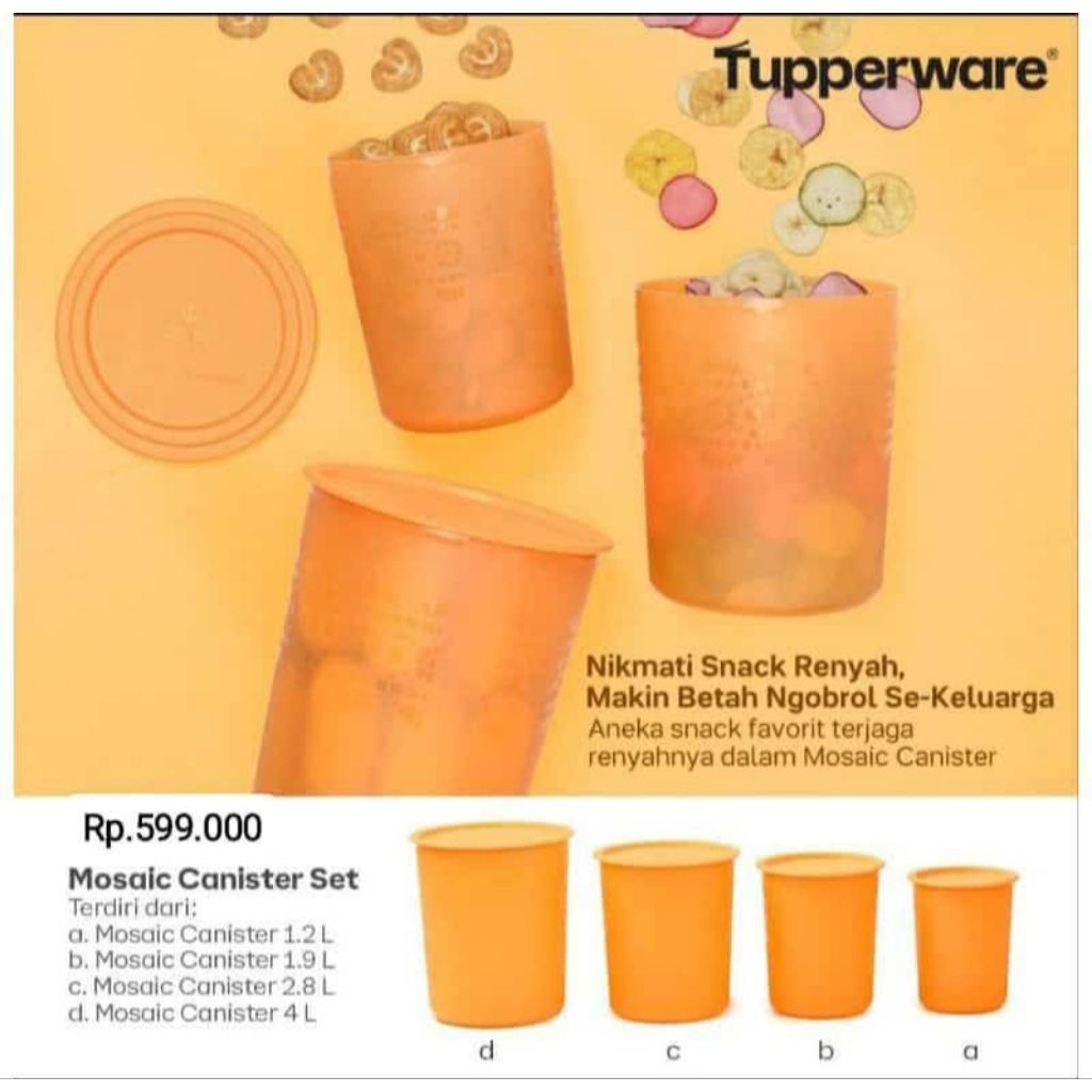 mosaic canister set tupperware