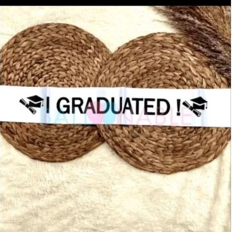 Selempang Graduation Lulus Wisudah sarjana Graduated
