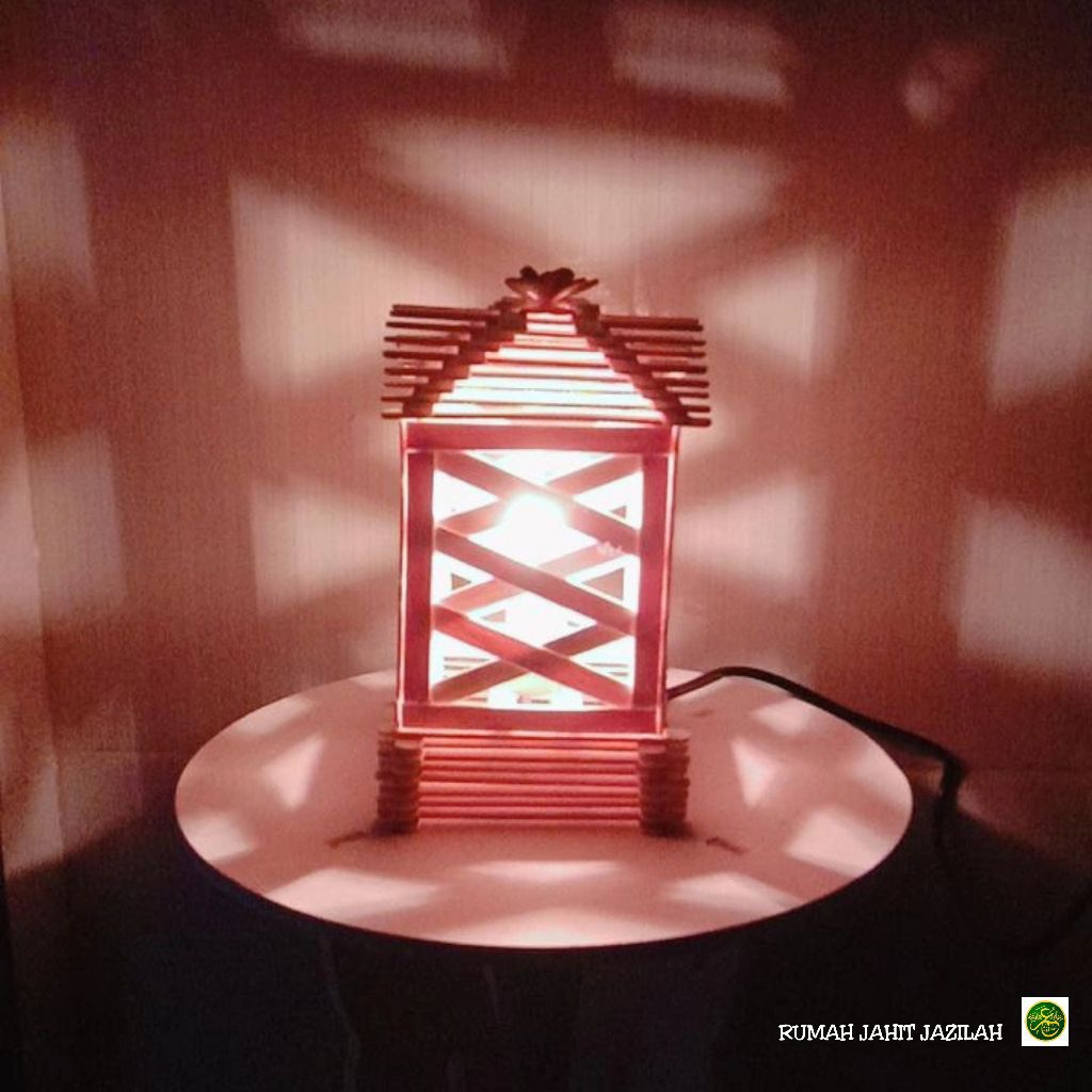 Lampu tidur / prakarya stik es krim / kerajinan dari stik es krim / kerajinan daur ulang