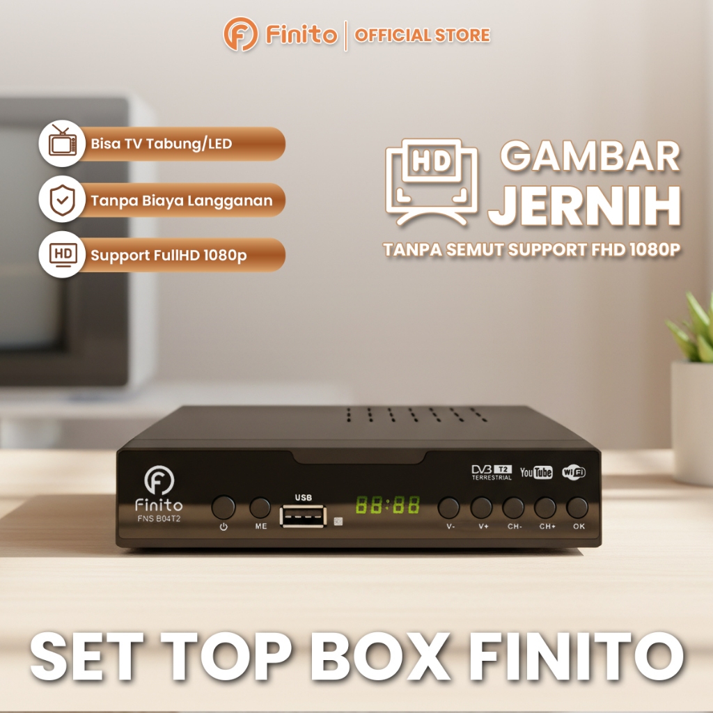 [FINITO] Set Top Box TV Digital Finito Receiver STB DVB T2