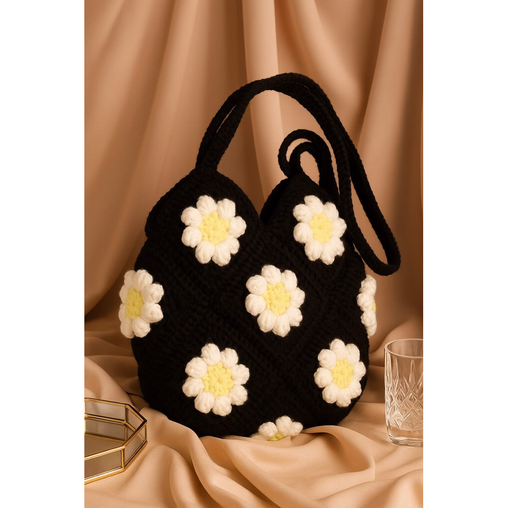 Granny Square Daisy Bag