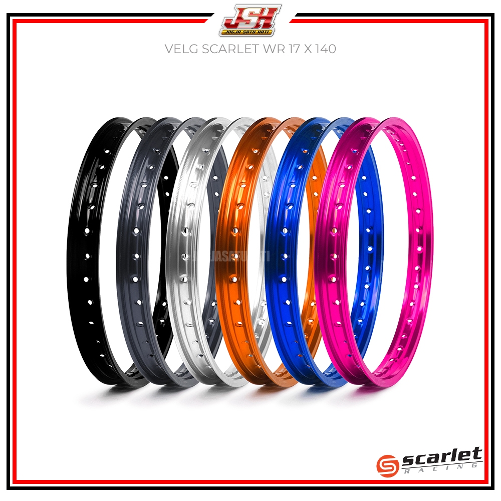 Velg Velek Pelek Lingkaran Scarlet Ecer Type WR Ring 14 17 18 140 160 185 215 Universal