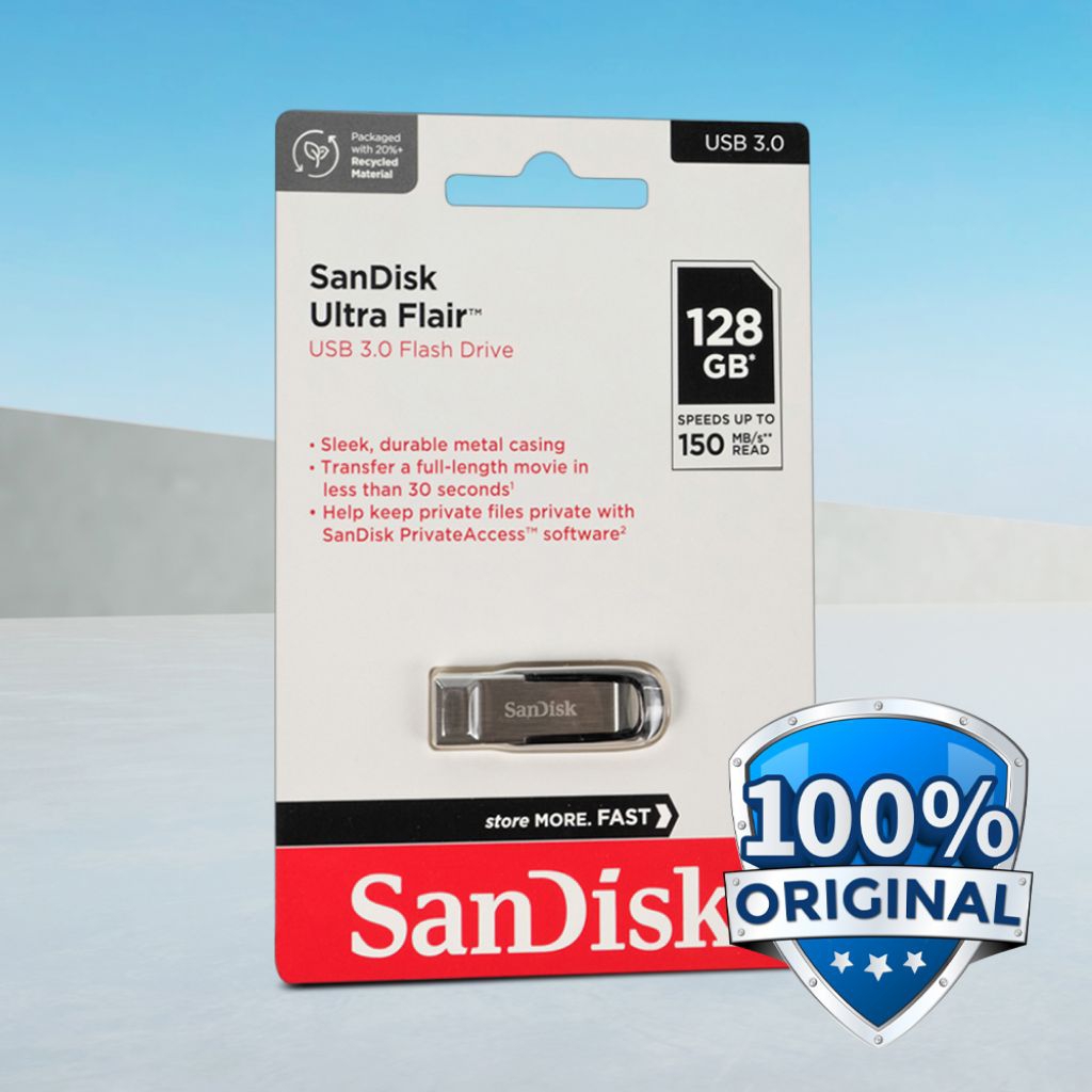 SanDisk Ultra Flair Flashdisk USB 3.0 128GB