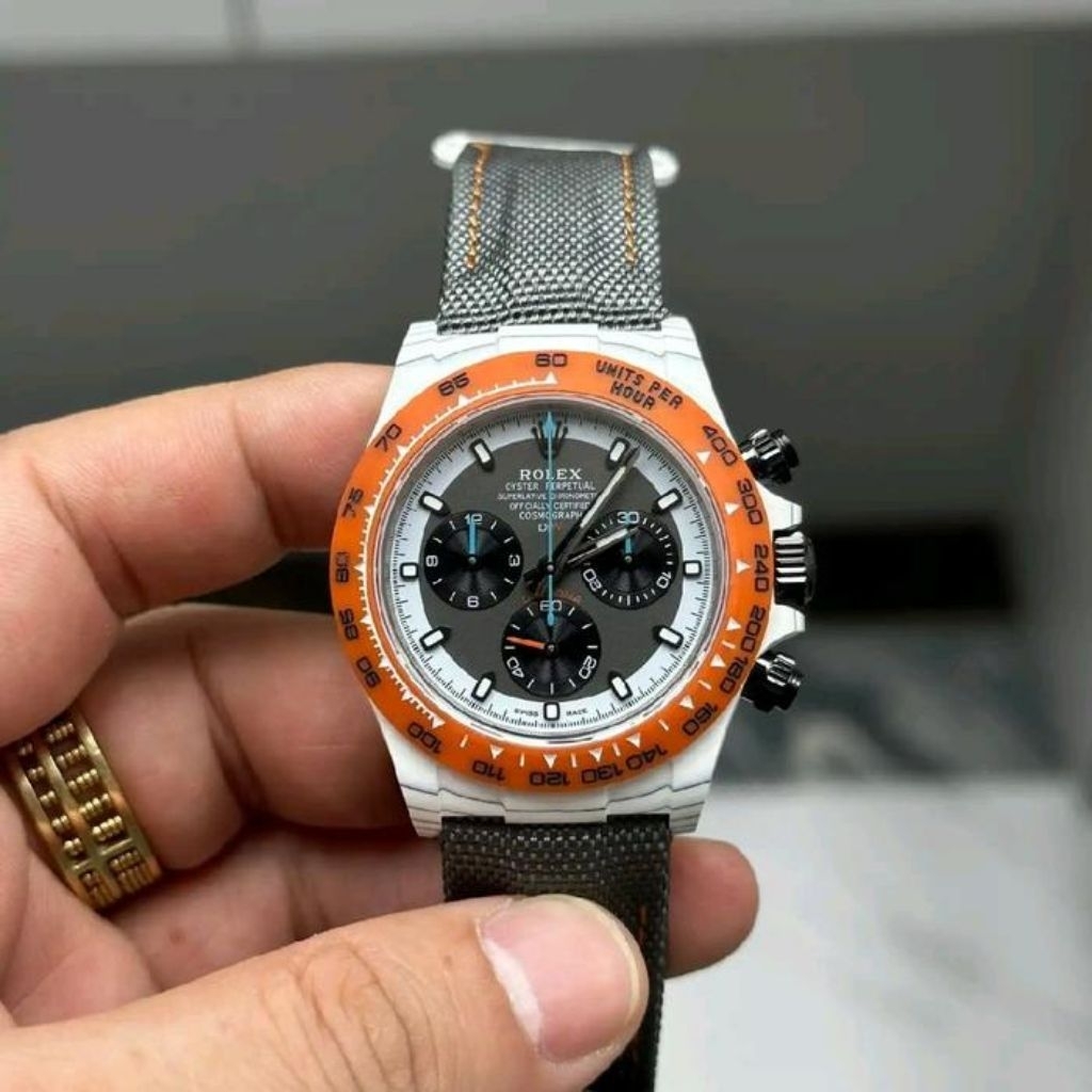 JAM TANGAN PRIA/JAM TANGAN RLX DAYTONA CHRONOGRAPH MANUAL WINDING DM 38MM