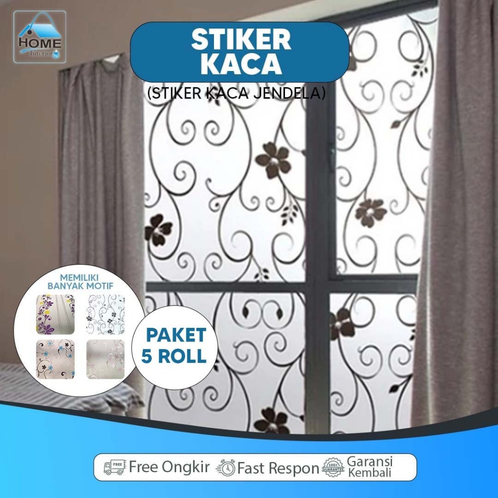 PAKET 5 ROLL Stiker Kaca Masjid Wallpaper Stiker Jendela Stiker Pintu 45cm X 1 Meter Homeinterior