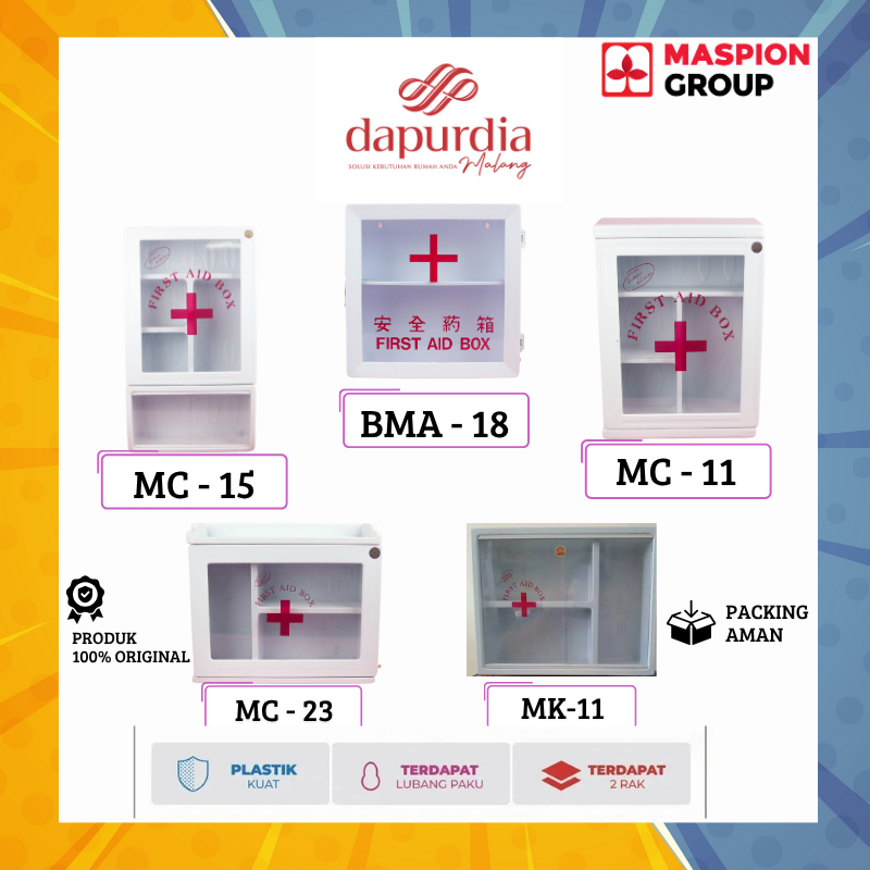 Maspion Kotak P3K Dinding First Aid Box BMA-18 | MC-11 | MC-15 | MC-23 - DML