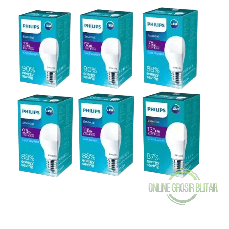 Lampu LED bulb Philips 15 Watt Essential putih Cool daylight 15w E27