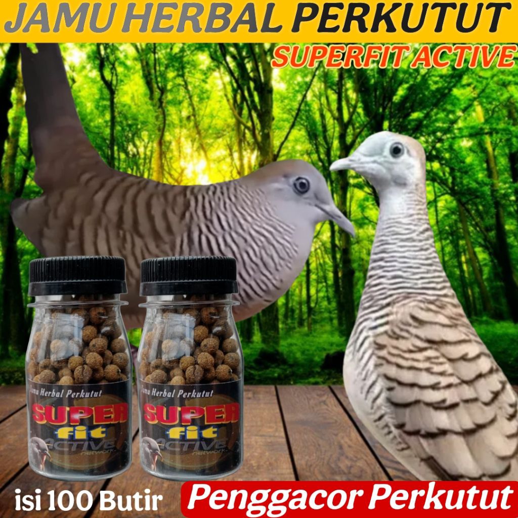 SUPERFIT ACTIVE ISI 100 BUTIR PENGGACOR PERKUTUT TEKUKUR PUTER pil apbn bird care prebiotik madura k